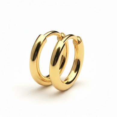 Paio di cerchi huggie in titanio
