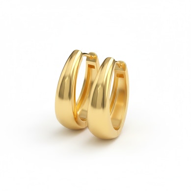 Paio di orecchini ovali