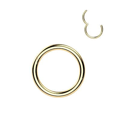 Cerchio con cerniera in titanio placcato oro 24K