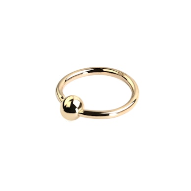 Cerchio con sfera in oro 14K