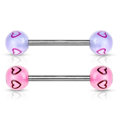 Barra per lingua con piccoli cuori