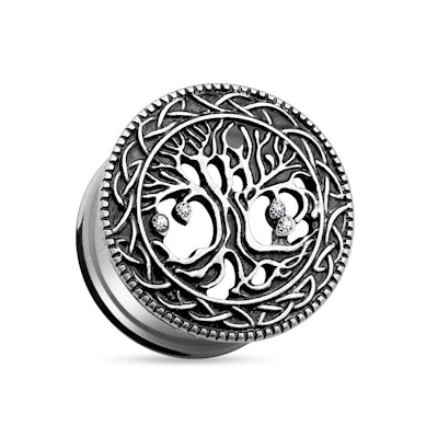 Tunnel in acciaio chirurgico con albero della vita