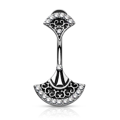 Piercing all'ombelico con doppio ventaglio vintage