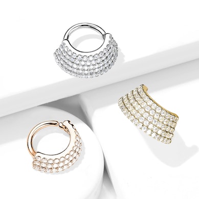 Cerchio a strati con pietre preziose