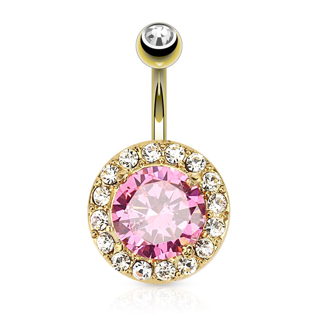 Piercing ombelico rosa hotsell