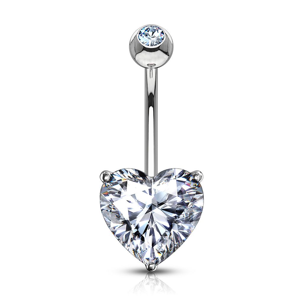 Piercing ombelico store oro bianco