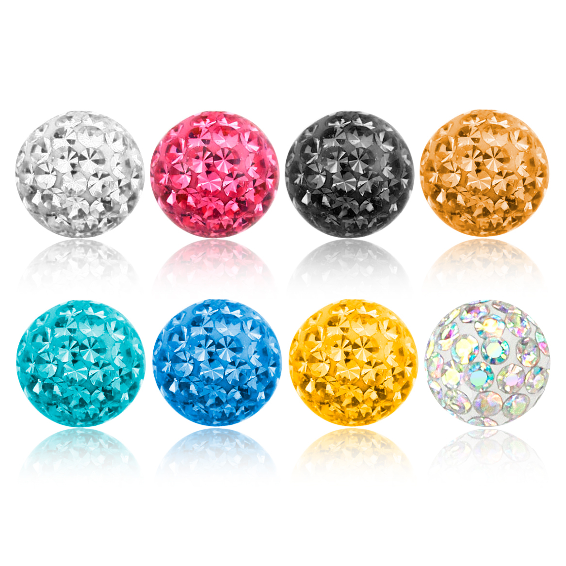 Sfera da piercing con molte pietre