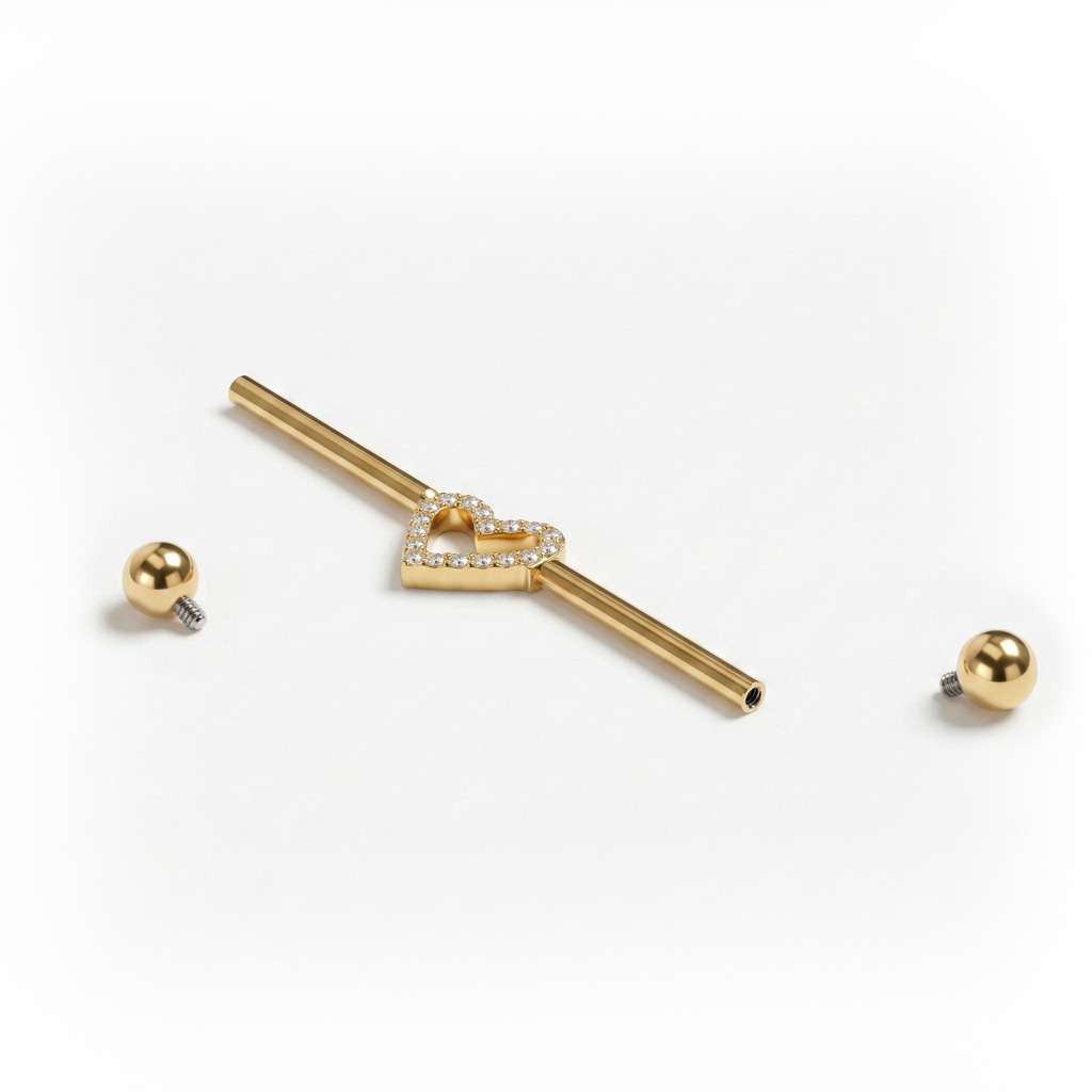 Barra industrial in titanio con cuore centrale