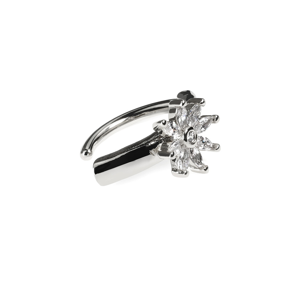 Clicker per ombelico con fiore brillante