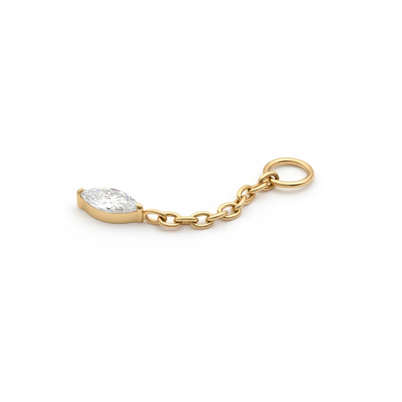Charm con pietra ovale