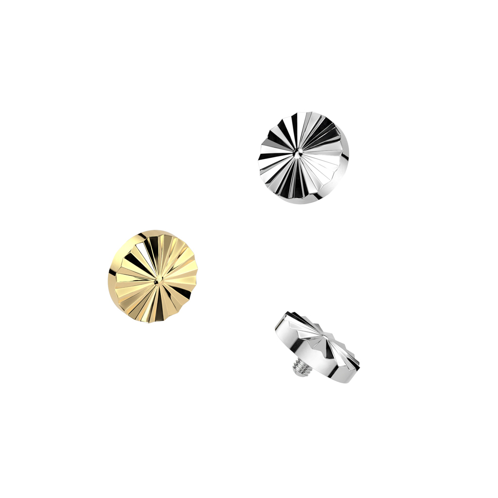 Dermal top a taglio diamante in titanio