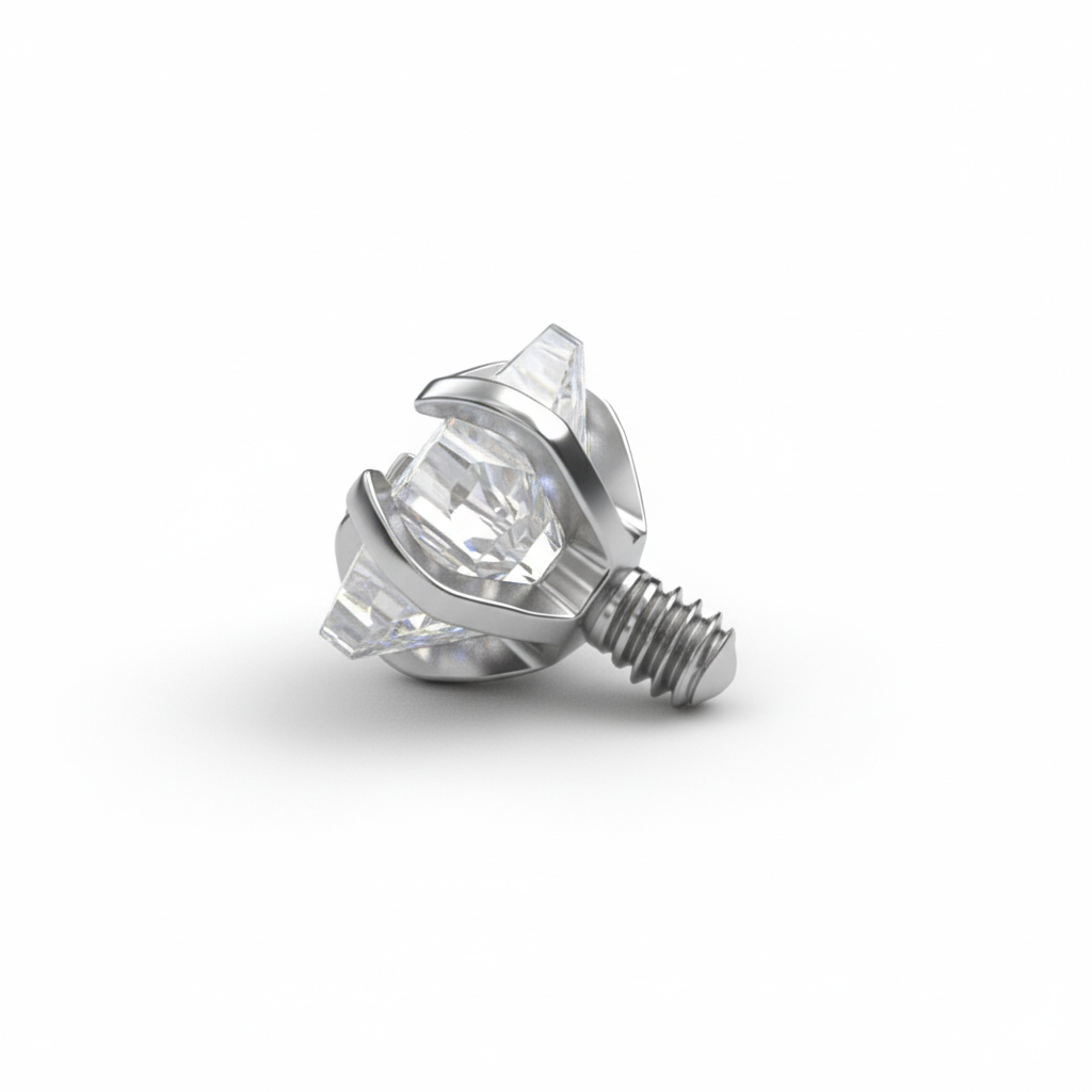 Dermal top in titanio con stella di pietre