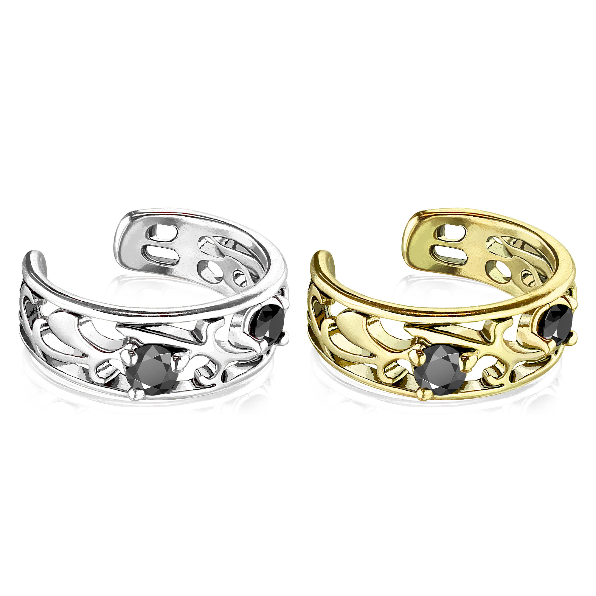 Earcuff con design a filigrana ramificata