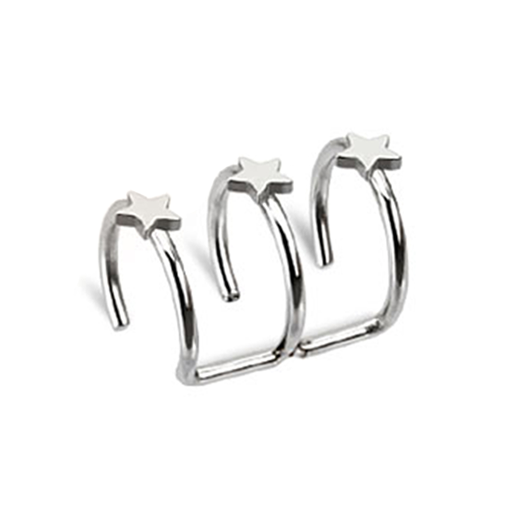 Fake piercing all'orecchio con stelle