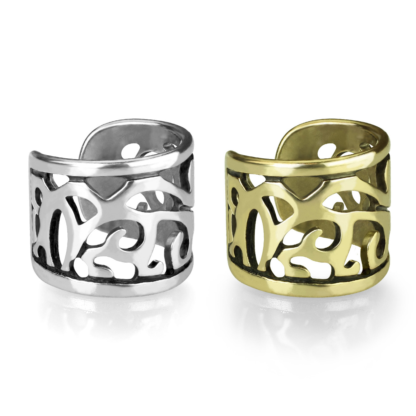 Earcuff con design a filigrana ampia