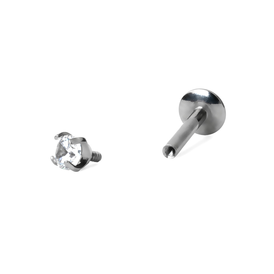 Labret in titanio con vari design di pietre