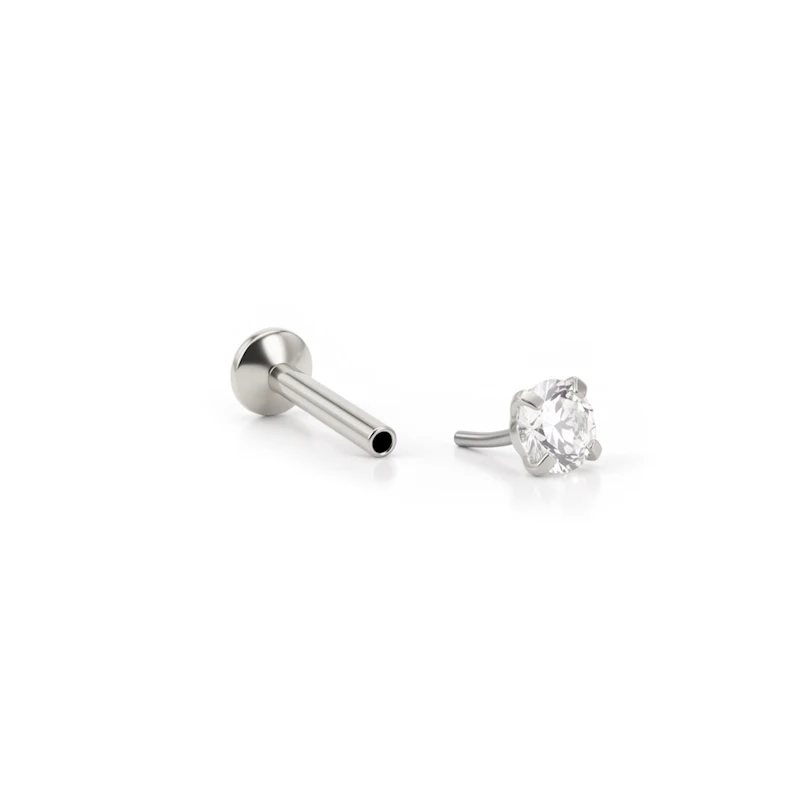 Labret push-in con pietra brillante