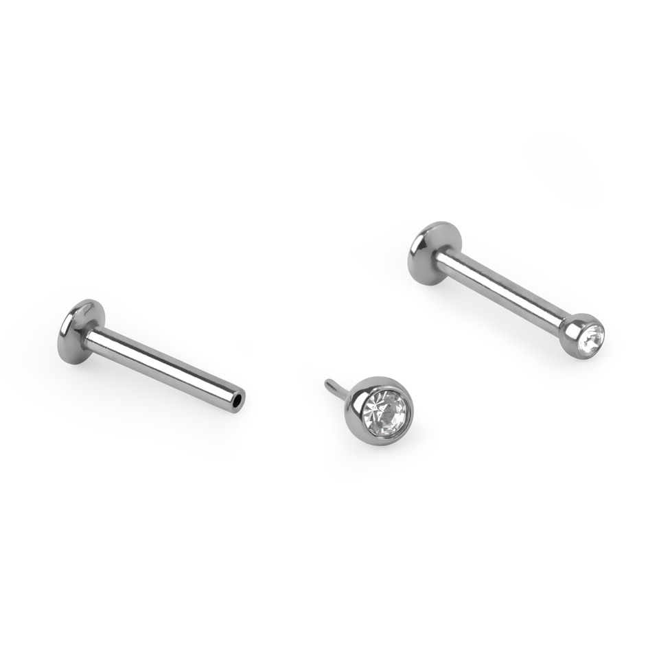 Labret push-in con pietra