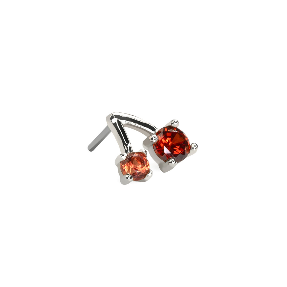 Top push-in in oro 14K con ciliegie