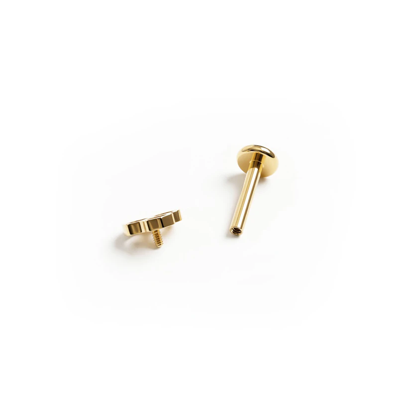 Labret in titanio con nido d'ape