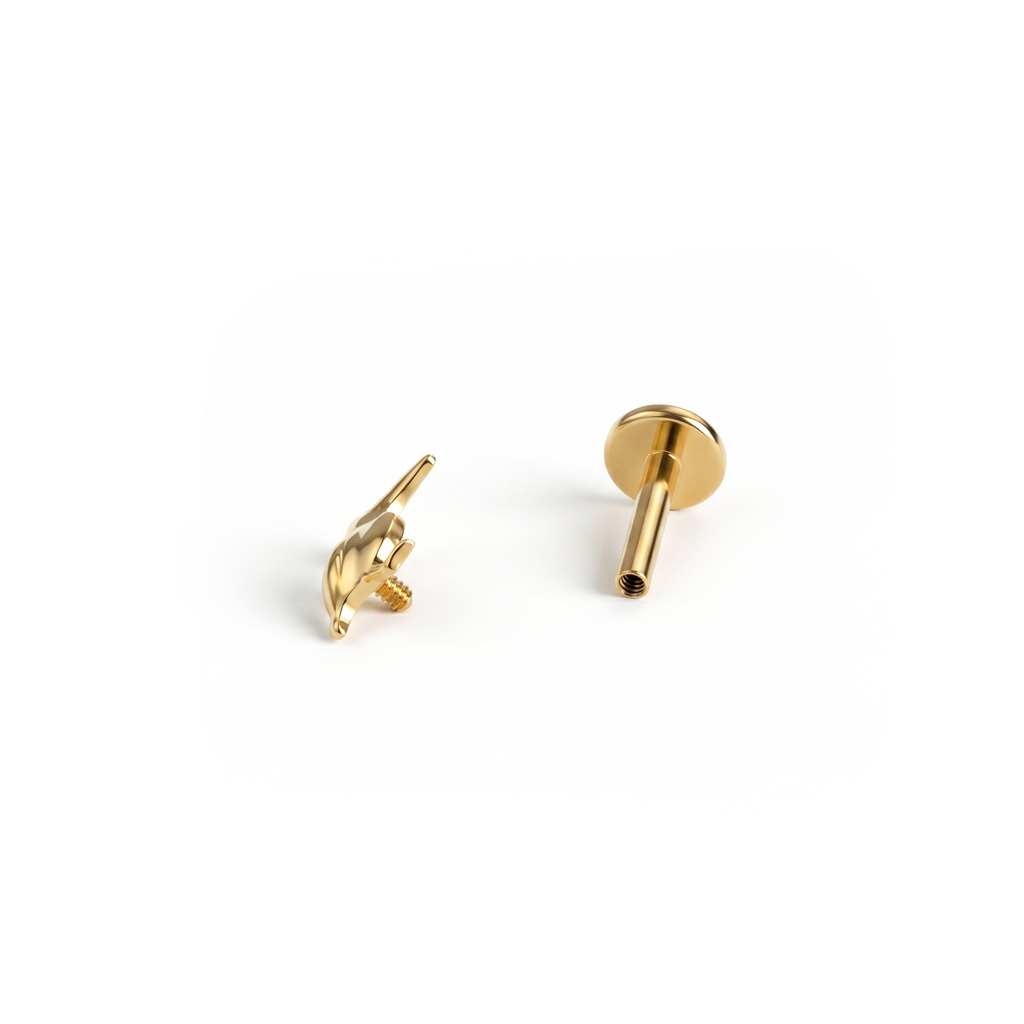 Labret in titanio con pellicano