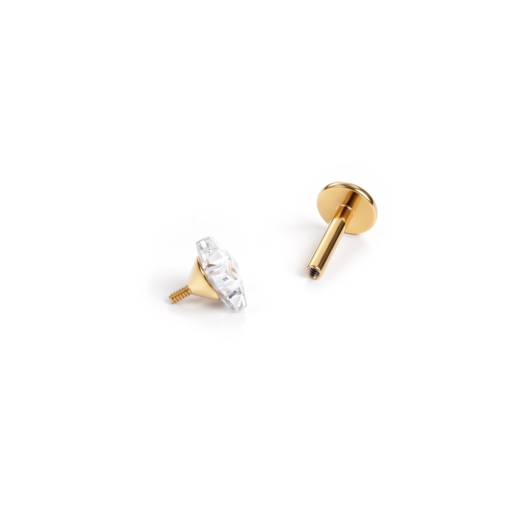 Labret con pietra a forma di stella