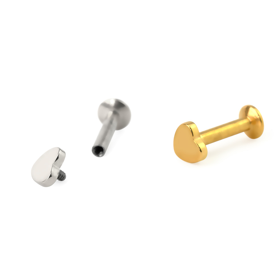 Labret con punta a cuore