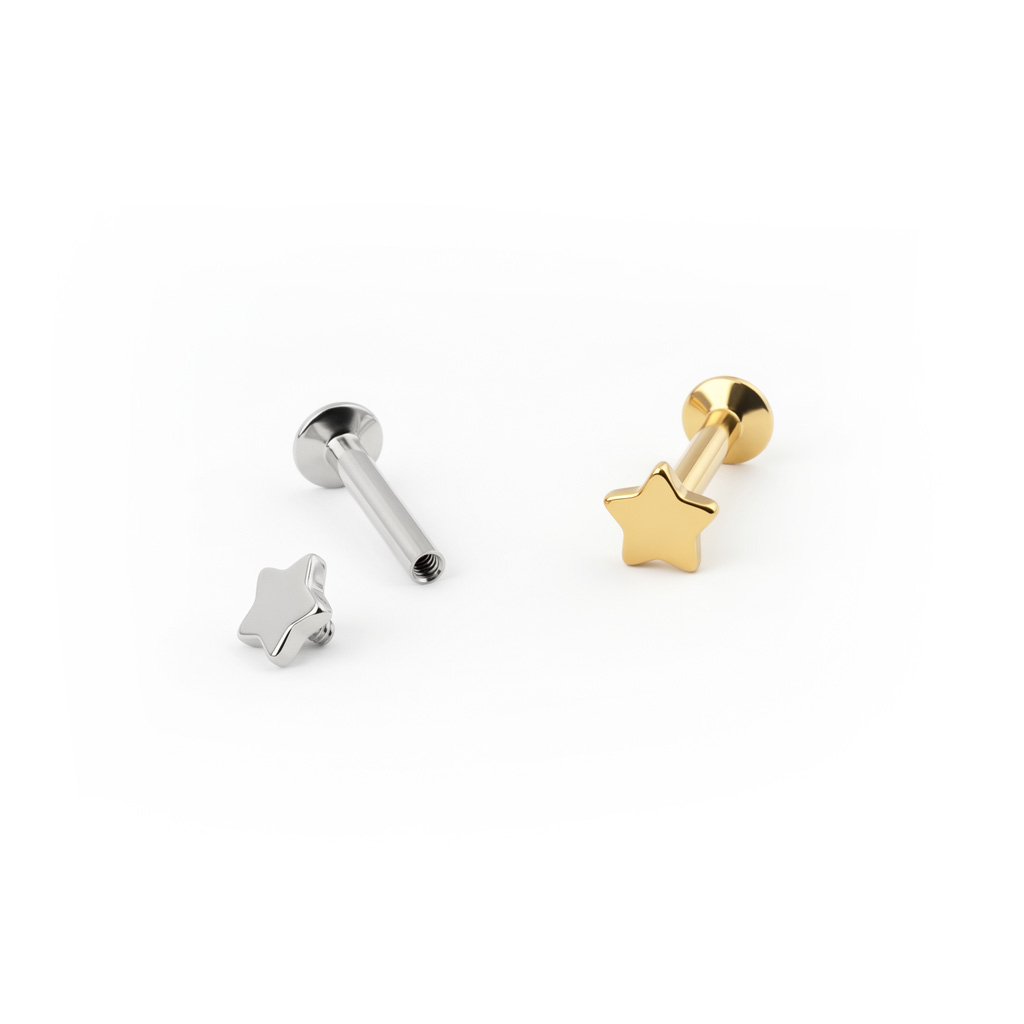 Labret con punta a stella
