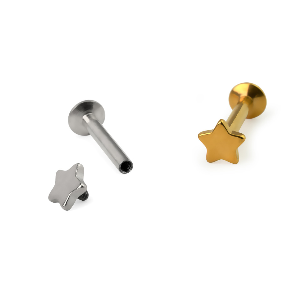 Labret con punta a stella