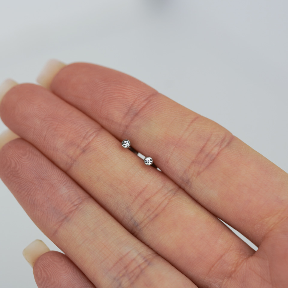 Labret con pietra e filettatura interna