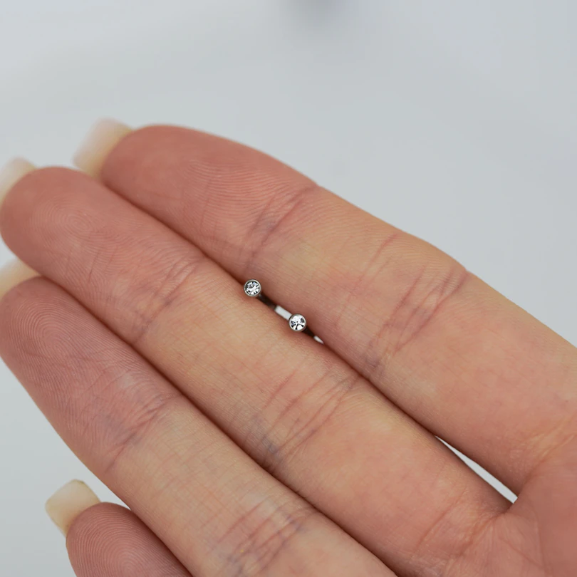 Labret con pietra e filettatura interna