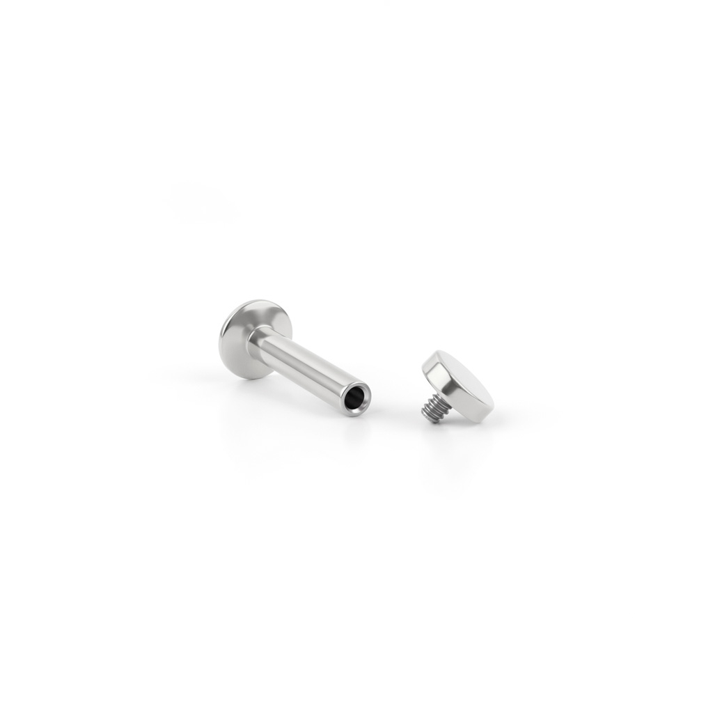 Labret con filettatura interna e top piatto