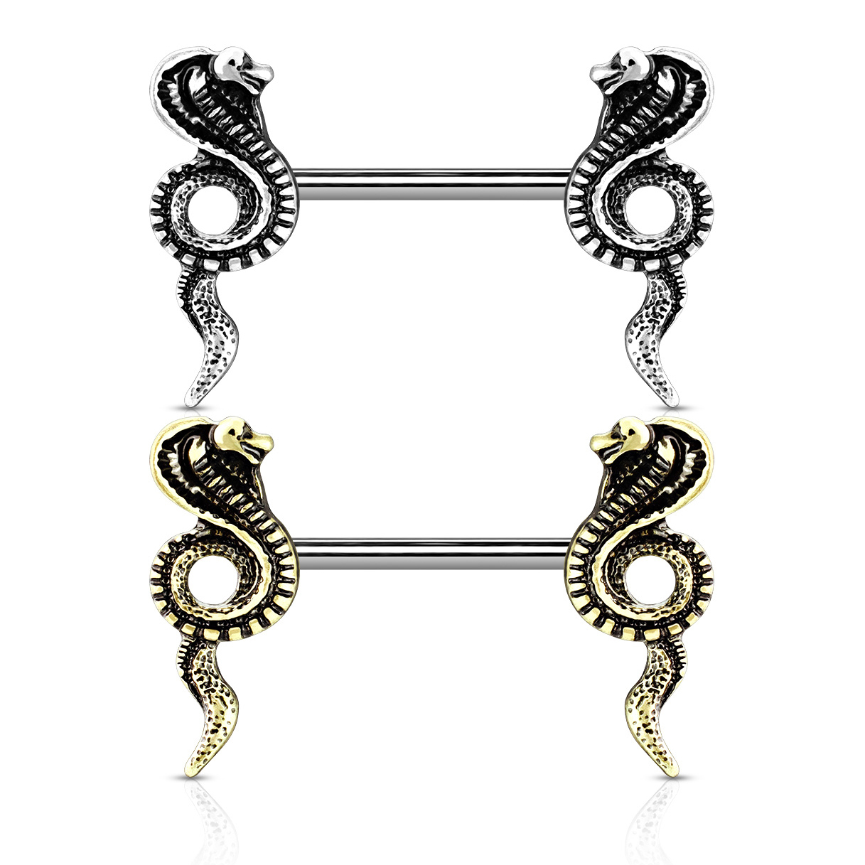 Piercing al capezzolo con cobra