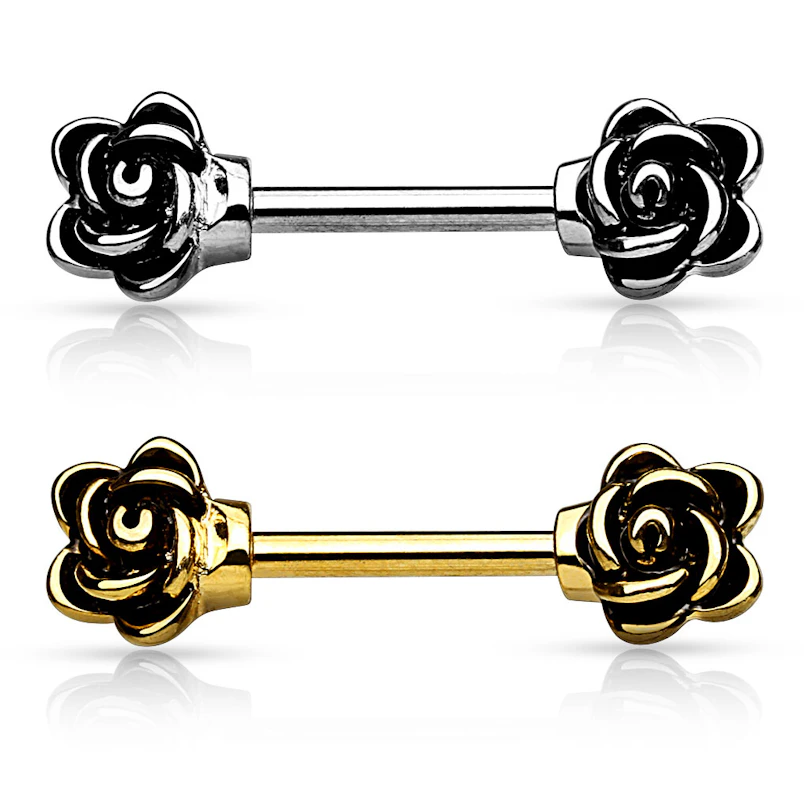 Piercing al capezzolo con rose