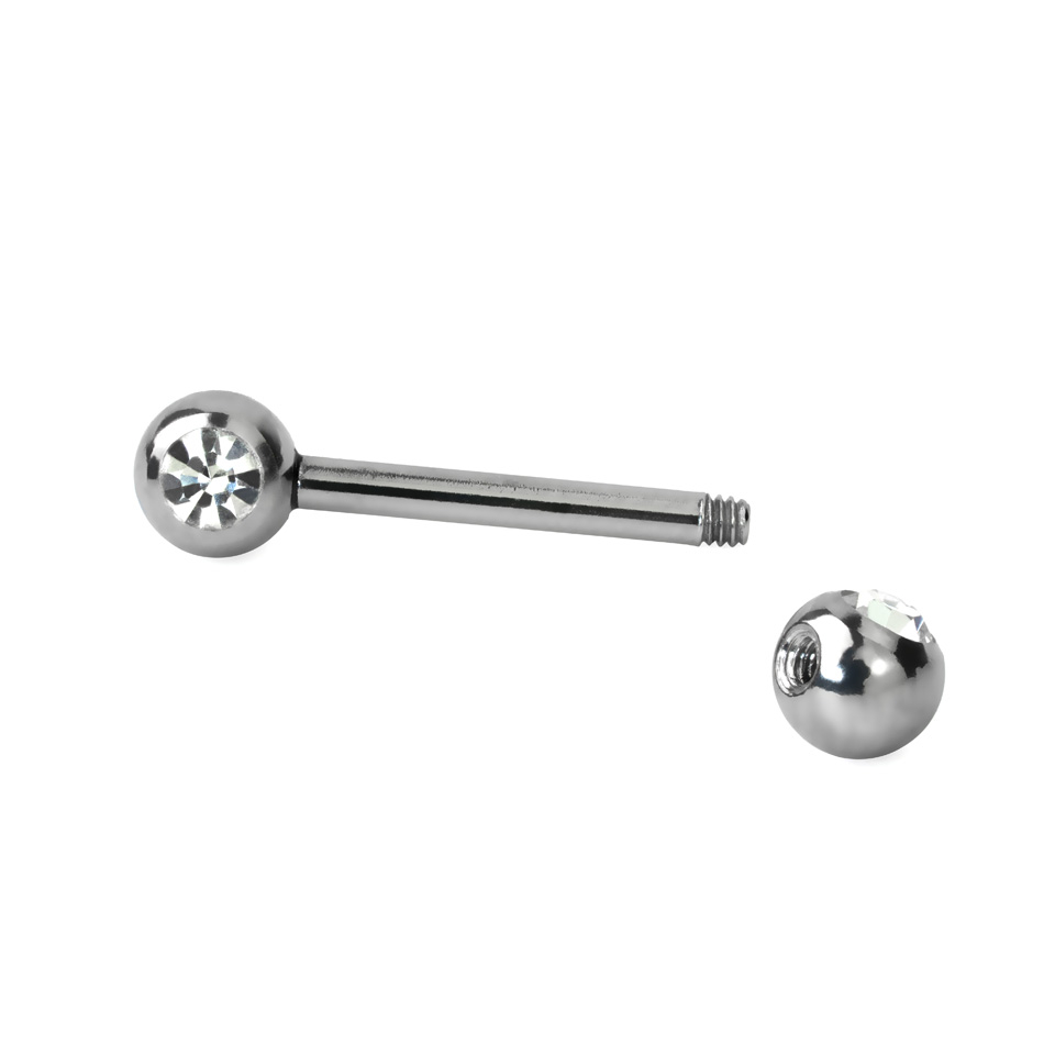 Piercing al capezzolo con pietre in diversi colori