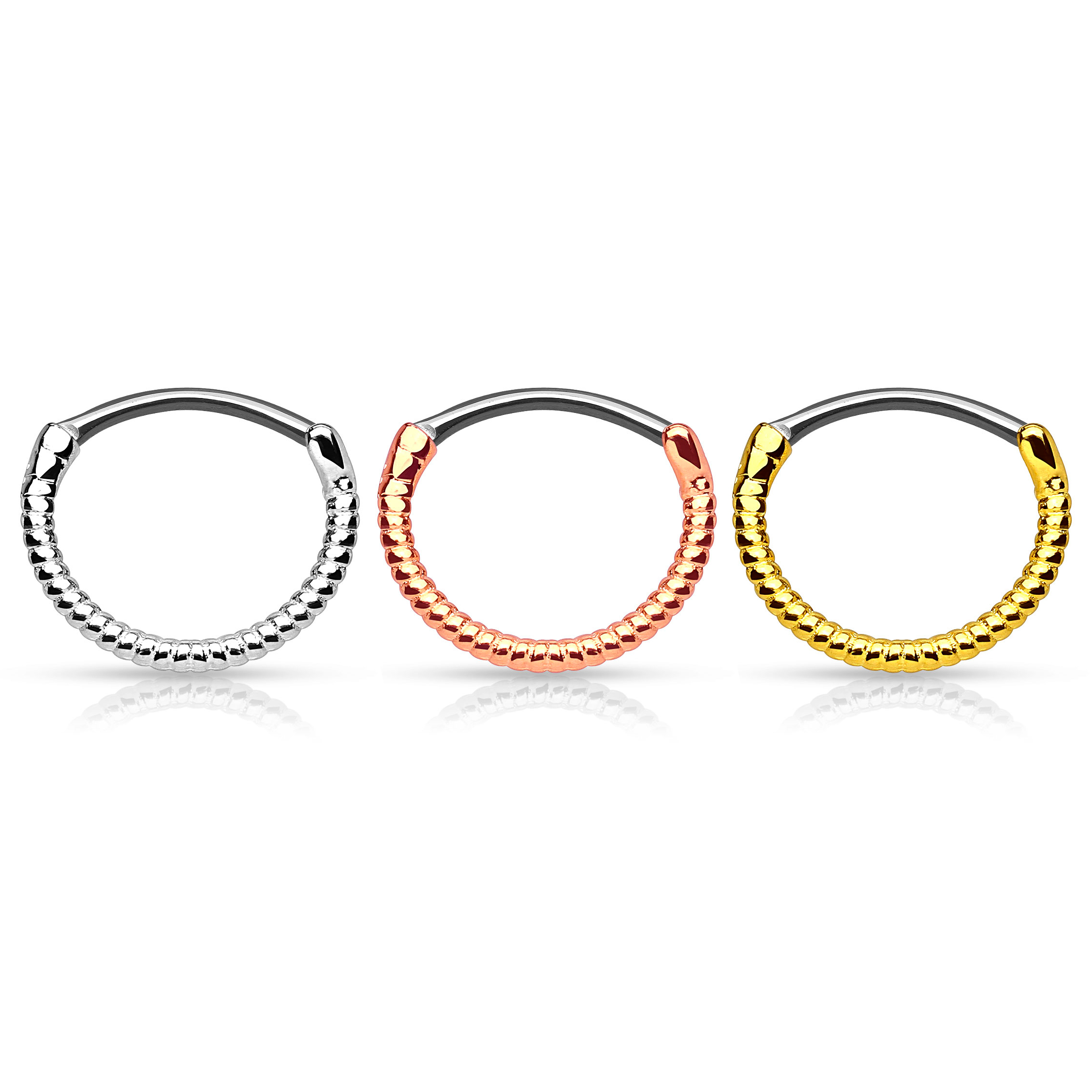 Septum clicker con filo ritorto