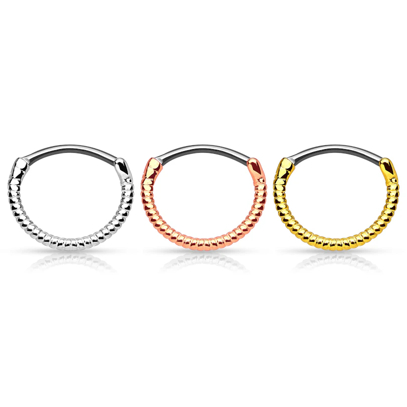 Septum clicker con filo ritorto