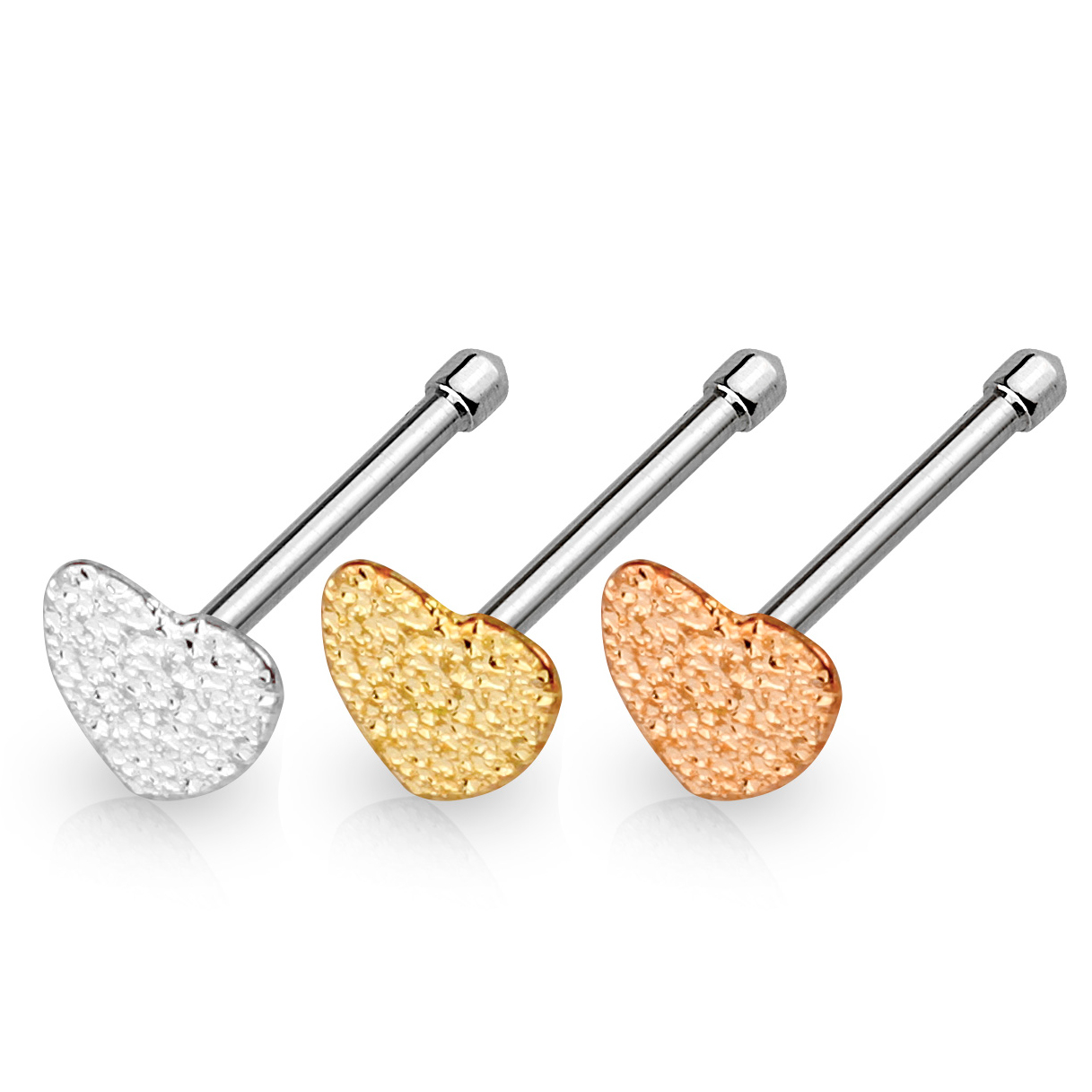 Barra da naso con cuore martellato