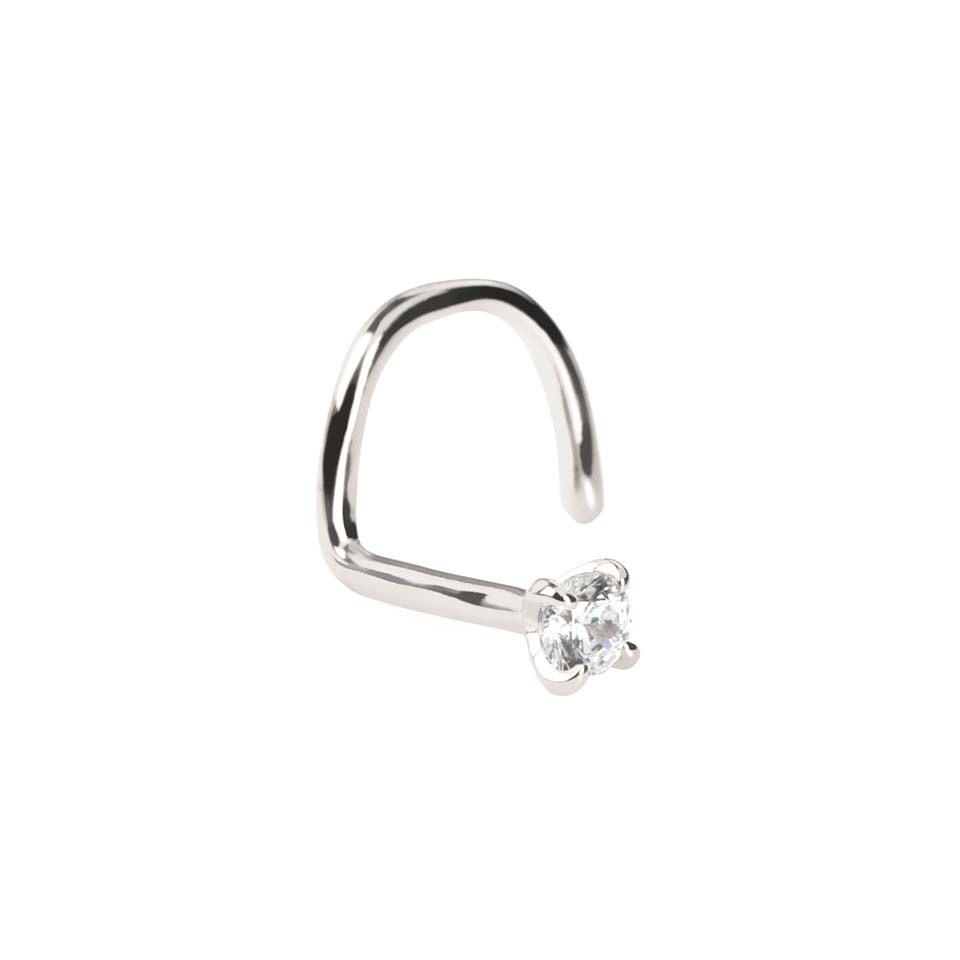 Vite da naso in oro 14 carati con pietra