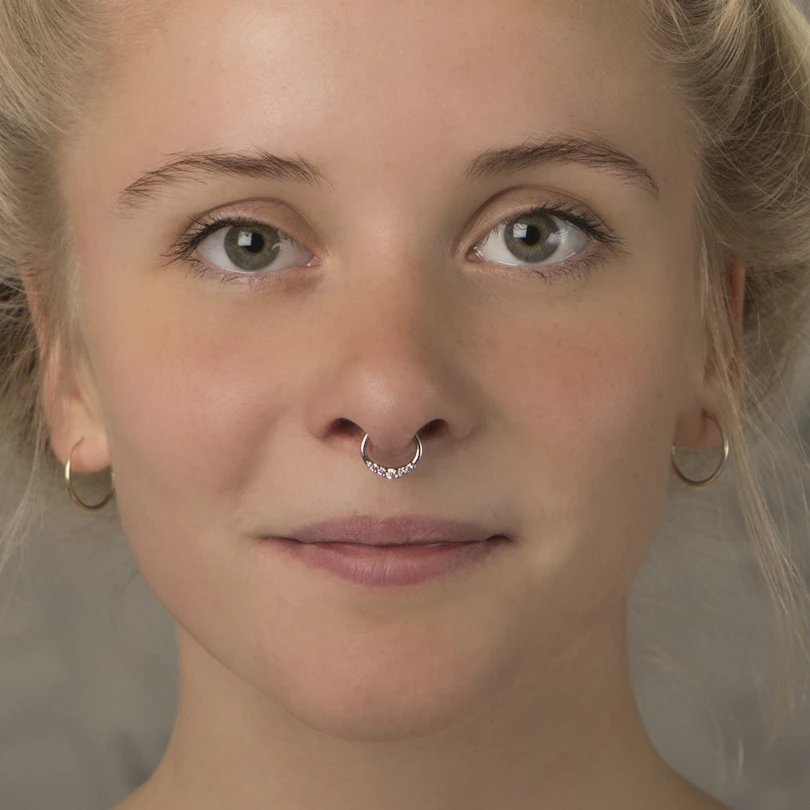 Septum clicker con cinque gemme