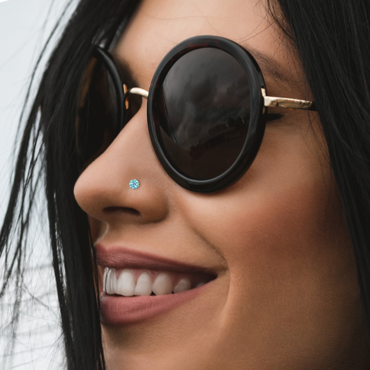 Barra per naso con sfera ferido