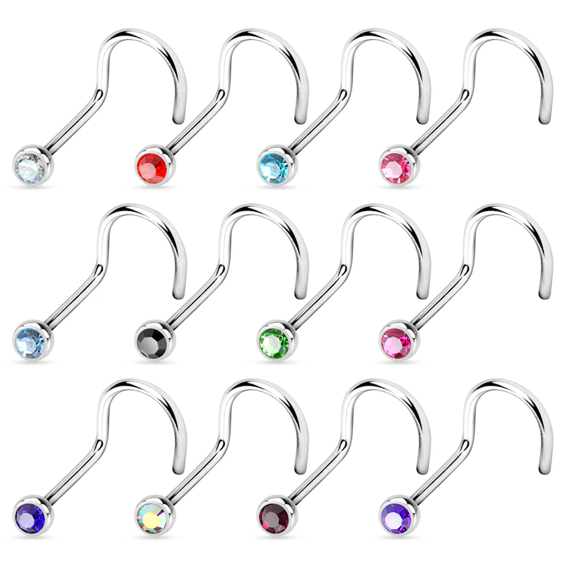 Piercing a uncino in titanio