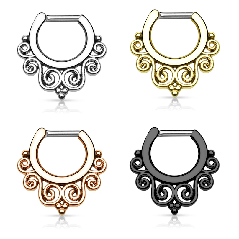 Septum clicker con design intrecciato