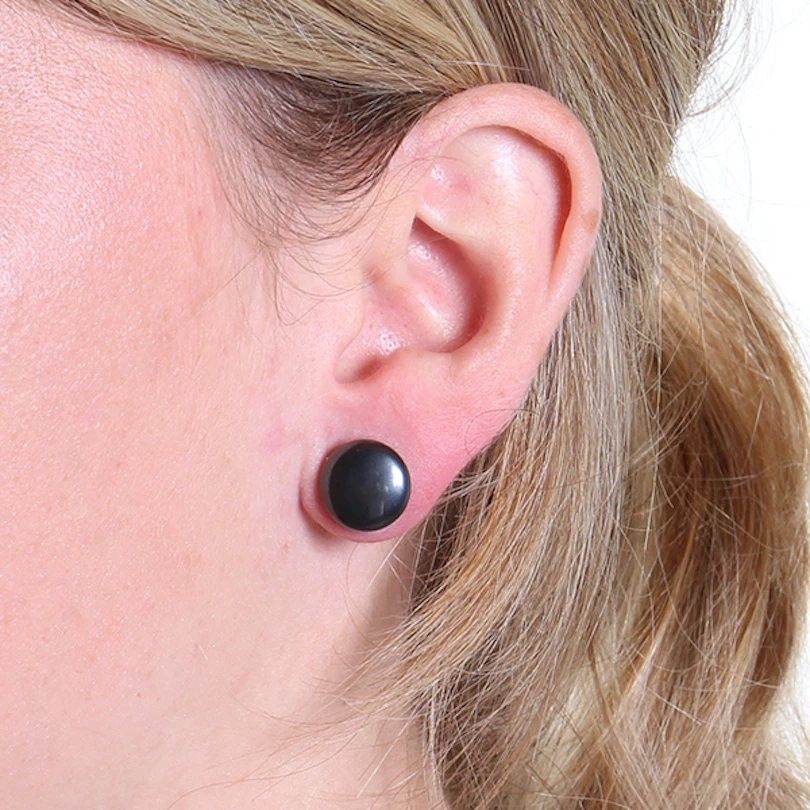 Plug di pietra ematite con o-ring