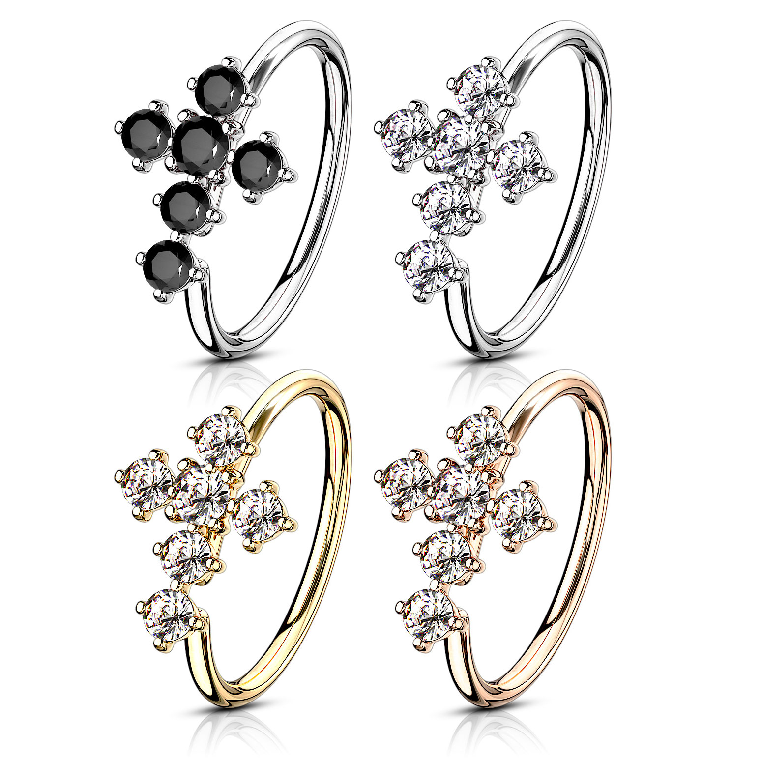 Anello con pietra a forma di croce