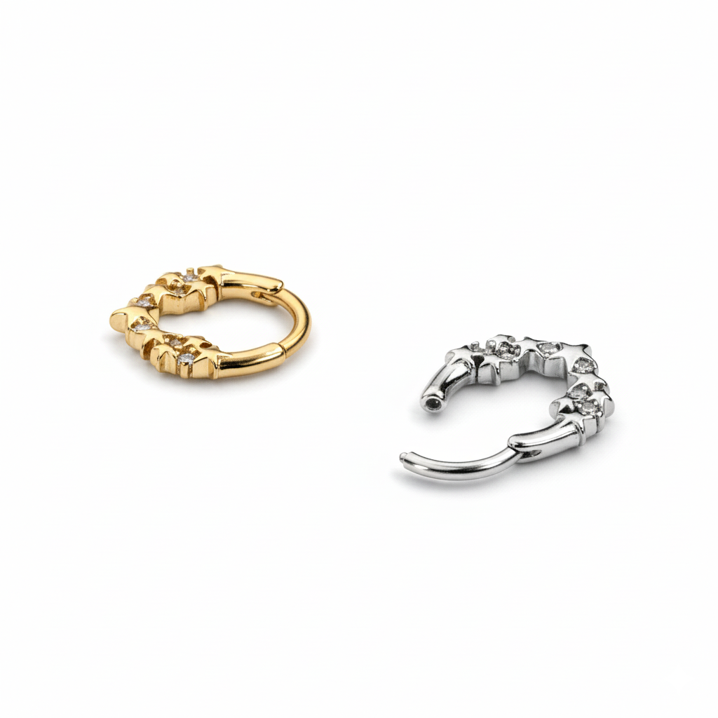 Cerchio con stelle e pietre frontali