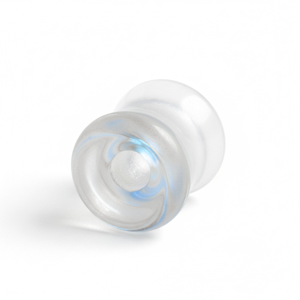 Tunnel a doppia svasatura in vetro con effetto aurora boreale