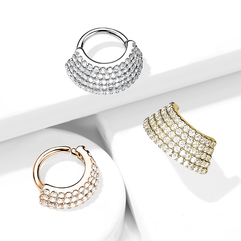 Cerchio a strati con pietre preziose